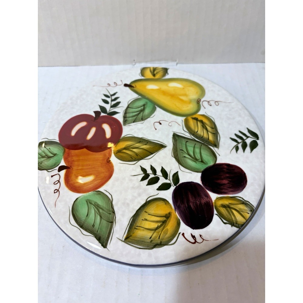 Oneida Vintage Fruit Hand Painted Ceramic Decorative Plate 8 in Made in China